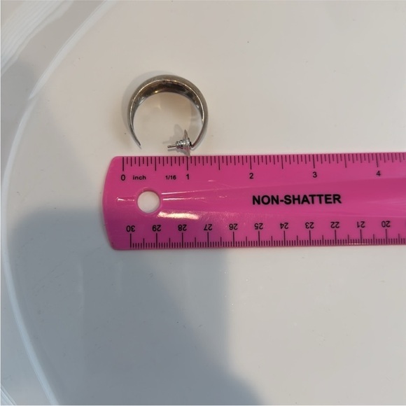 Silver Hoop Earrings - Picture 5 of 11